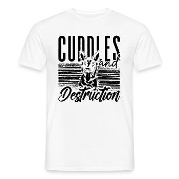 Cuddles & Destruction Police Dog Malinois Lover - Männer T-Shirt - Weiß - Vorne - AI Model Male 178 dark (178cm)