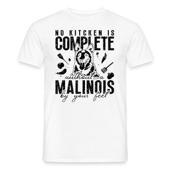 No Kitchen Is Complete Working Dog Malinois Lover - Men's T-Shirt - white - Front - AI Model Male 178 dark (178cm)