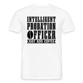 Intelligent Probation Officer Prison Guard Officer - Männer T-Shirt - Weiß - Vorne - AI Model Male 178 dark (178cm)