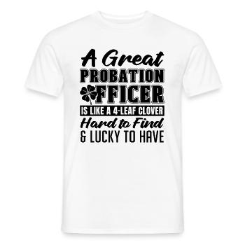 Un excellent agent de probation est un agent correctionnel - T-shirt homme - blanc - Devant - AI Model Male 178 dark (178cm)
