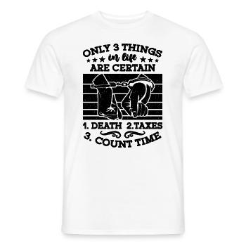 Only 3 Things In Life Officer Corrections Officers - Männer T-Shirt - Weiß - Vorne - AI Model Male 178 dark (178cm)