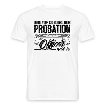 Guidez votre enfant devant les agents de probation de la police - T-shirt homme - blanc - Devant - AI Model Male 178 dark (178cm)