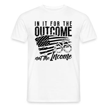 In It For The Outcome Police Probation Agents - T-shirt homme - blanc - Devant - AI Model Male 178 dark (178cm)