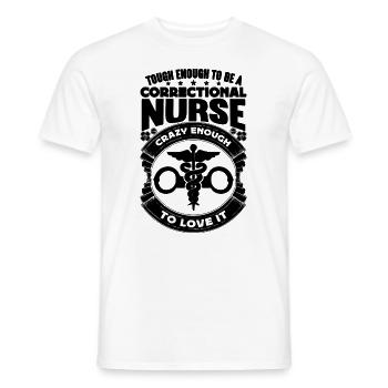 Tough Enough To Be Thin Silver Correctional Nurses - Men's T-Shirt - white - Front - AI Model Male 178 dark (178cm)