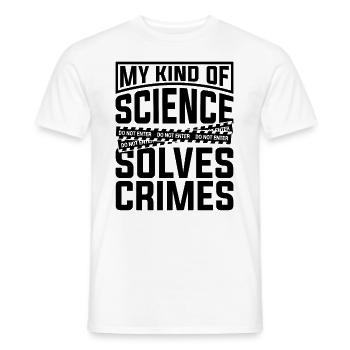 My Kind Of Science Criminology Forensic Scientist - Men's T-Shirt - white - Front - AI Model Male 178 dark (178cm)
