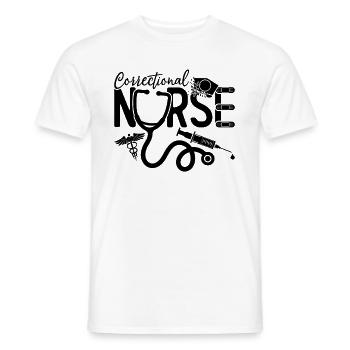 Correctional Nurse Prison Nursing Corrections - Men's T-Shirt - white - Front - AI Model Male 178 dark (178cm)