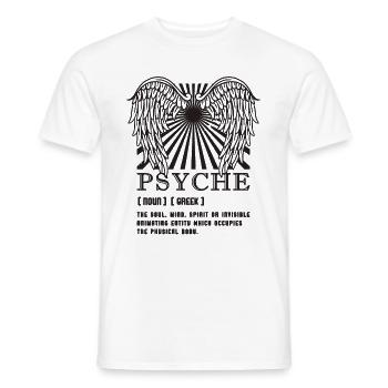 Psyche The Soul Mind Myth Greece Mythology Lover - Men's T-Shirt - white - Front - AI Model Male 178 dark (178cm)
