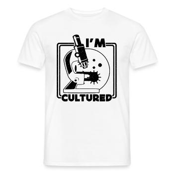 Je suis cultivé Microbiologie Science Microbiologistes - T-shirt homme - blanc - Devant - AI Model Male 178 dark (178cm)