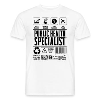 Public Health Specialist Nurses Healthcare Worker - Men's T-Shirt - white - Front - AI Model Male 178 dark (178cm)