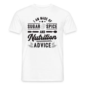 I Am Made Of Sugar Dietitian Vegetarian Dietitians - Men's T-Shirt - white - Front - AI Model Male 178 dark (178cm)