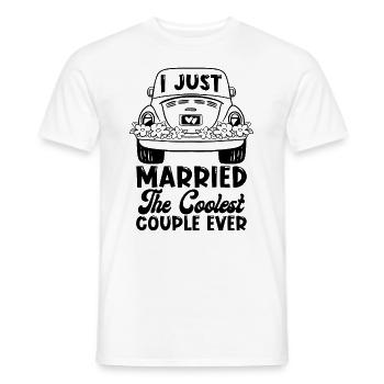 Je viens d’épouser le conseiller célébrant de mariage - T-shirt homme - blanc - Devant - AI Model Male 178 dark (178cm)