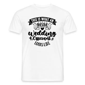 C’est ce qu’un célébrant ordonné de mariage génial - T-shirt homme - blanc - Devant - AI Model Male 178 dark (178cm)