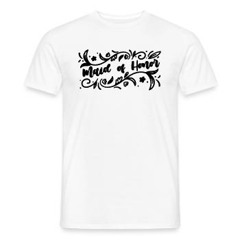 Maid Of Honor Wedding Party Bridal Maid Of Honors - Men's T-Shirt - white - Front - AI Model Male 178 dark (178cm)