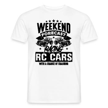Weekend Forecast Racing Rc Model Maker RC Racer - Men's T-Shirt - white - Front - AI Model Male 178 dark (178cm)
