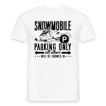 Snowmobile Parking Only Mountain Snowmobile Racer - Männer T-Shirt - Weiß - Vorne - AI Model Male 178 dark (178cm)
