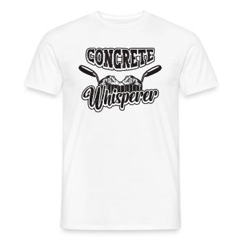 Concrete Whisperer Cement Mason Concrete Finishers - Männer T-Shirt - Weiß - Vorne - AI Model Male 178 dark (178cm)