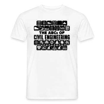 The ABCs Of Civil Engineer Construction Engineers - Männer T-Shirt - Weiß - Vorne - AI Model Male 178 dark (178cm)