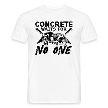 Attentes en béton pour les finisseurs de béton sans ciment - T-shirt homme - blanc - Devant - AI Model Male 178 dark (178cm)