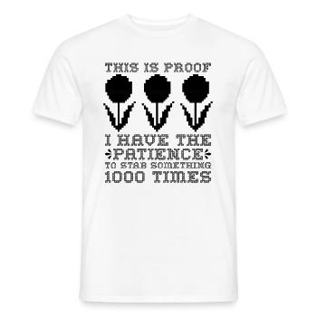C’est la preuve que j’ai un amant de point de croix cousue - T-shirt homme - blanc - Devant - AI Model Male 178 dark (178cm)