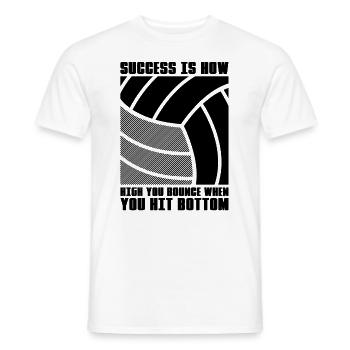 Success Is How Volleyball Coach Volleyball Player - Männer T-Shirt - Weiß - Vorne - AI Model Male 178 dark (178cm)
