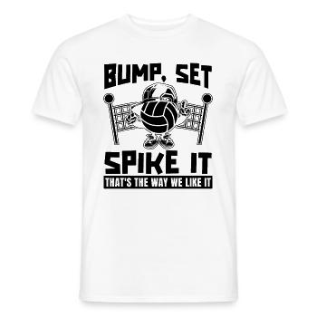 Bump Set Spike It Volleyballer Volleyball Player - Männer T-Shirt - Weiß - Vorne - AI Model Male 178 dark (178cm)