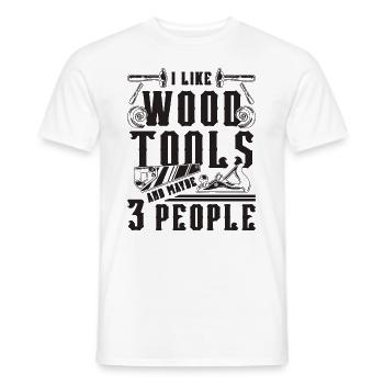 I Like Wood Tools And Woodsman Logger Wood Carver - Männer T-Shirt - Weiß - Vorne - AI Model Male 178 dark (178cm)
