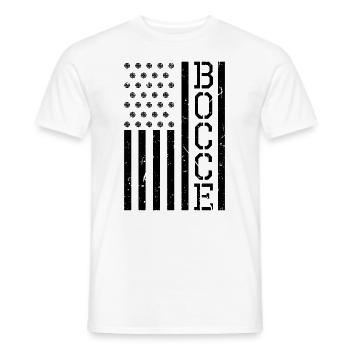 Bocce Bocci Petanque Loves Ball Sport Bocce Player - Men's T-Shirt - white - Front - AI Model Male 178 dark (178cm)