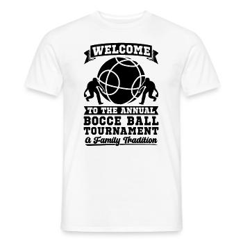 Bienvenue au joueur annuel de pétanque de pétanque - T-shirt homme - blanc - Devant - AI Model Male 178 dark (178cm)