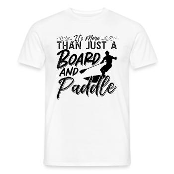It's More Than Just Paddleboarding Paddle Boarder - Men's T-Shirt - white - Front - AI Model Male 178 dark (178cm)