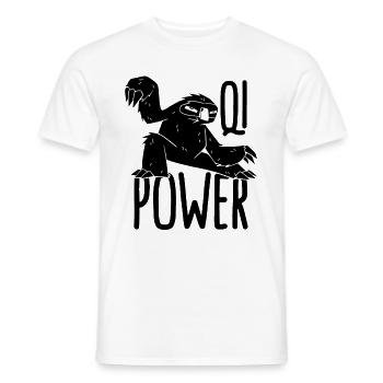 Qi Power Tai Chi Arts Martiaux Taiji Tai Chi Lover - T-shirt homme - blanc - Devant - AI Model Male 178 dark (178cm)