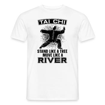 Tai Chi Stand Like A Tree Move Taiji Tai Chi Lover - T-shirt homme - blanc - Devant - AI Model Male 178 dark (178cm)