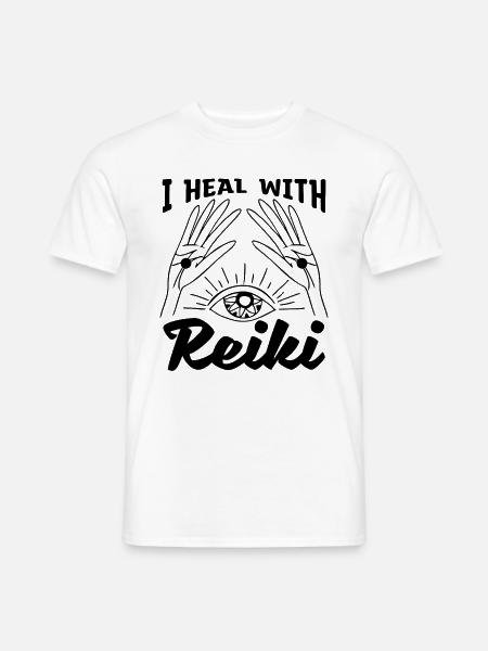I Heal With Reiki Meditation Esoteric Reiki Master - Männer T-Shirt - Weiß