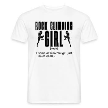 Rock Climbing Girl Noun Same As A Mountain Sports - Männer T-Shirt - Weiß - Vorne - AI Model Male 178 dark (178cm)