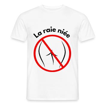 LOGO La raie niée - T-shirt homme - blanc - Devant - AI Model Male 178 dark (178cm)