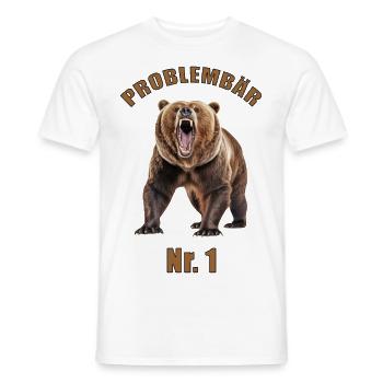 Problembär- Tolles Problembär T-Shirt !!! - Männer T-Shirt - Weiß - Vorne - AI Model Male 178 dark (178cm)