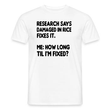Funny Office Humor Funny Sayings Humor Chef Cook - Men's T-Shirt - white - Front - AI Model Male 178 dark (178cm)