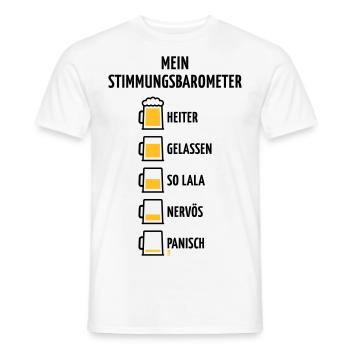 Mein Stimmungsbarometer (Bier / V1 / POS) - Männer T-Shirt - Weiß - Vorne - AI Model Male 178 dark (178cm)