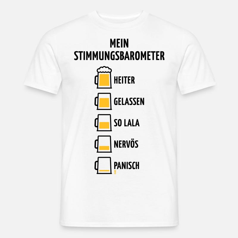 Mein Stimmungsbarometer (Bier / V1 / POS) - Männer T-Shirt - Weiß