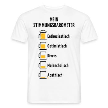 Mein Stimmungsbarometer (Bier / V3 / POS) - Männer T-Shirt - Weiß - Vorne - AI Model Male 178 dark (178cm)
