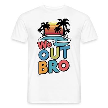 We out bro, Last day of school teacher - Men's T-Shirt - white - Front - AI Model Male 178 dark (178cm)