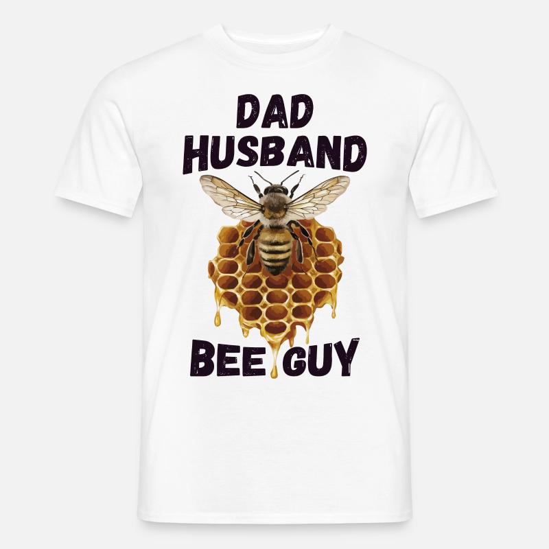 Vater Ehemann Bienen Kerl Imker - Männer T-Shirt - Weiß