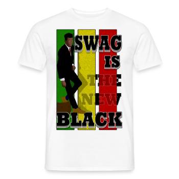Swag ist das neue Schwarz - Männer T-Shirt - Weiß - Vorne - AI Model Male 178 dark (178cm)