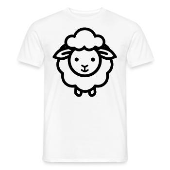 sheep - Men's T-Shirt - white - Front - AI Model Male 178 dark (178cm)