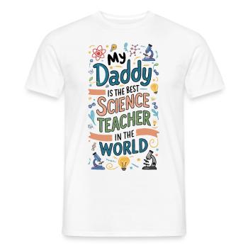 Mon père est le meilleur professeur de sciences - T-shirt homme - blanc - Devant - AI Model Male 178 dark (178cm)