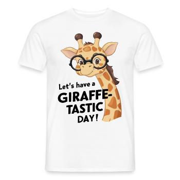 Lasst uns einen fantastischen Tag haben - Giraffe - Männer T-Shirt - Weiß - Vorne - AI Model Male 178 dark (178cm)