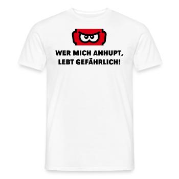 Wer Mich Anhupt, Lebt Gefährlich! (Auto / POS 3C) - Männer T-Shirt - Weiß - Vorne - AI Model Male 178 dark (178cm)