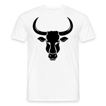 Stier - Männer T-Shirt - Weiß - Vorne - AI Model Male 178 dark (178cm)