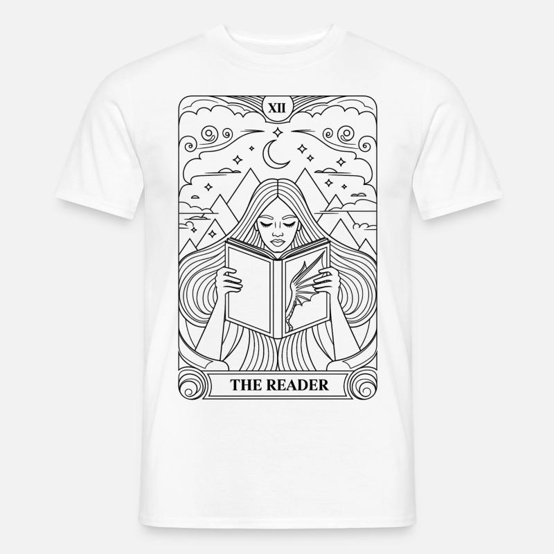 Tarot- The Reader - Männer T-Shirt - Weiß