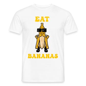 Eat bananas – a fun theme - Men's T-Shirt - white - Front - AI Model Male 178 dark (178cm)