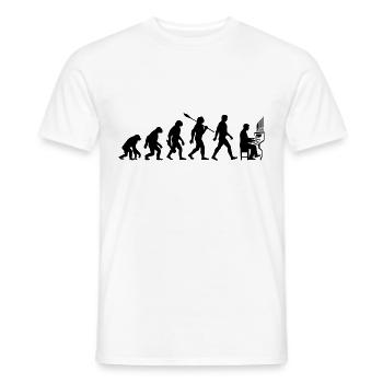 Evolution Organist - Organ - Musician - Men's T-Shirt - white - Front - AI Model Male 178 dark (178cm)